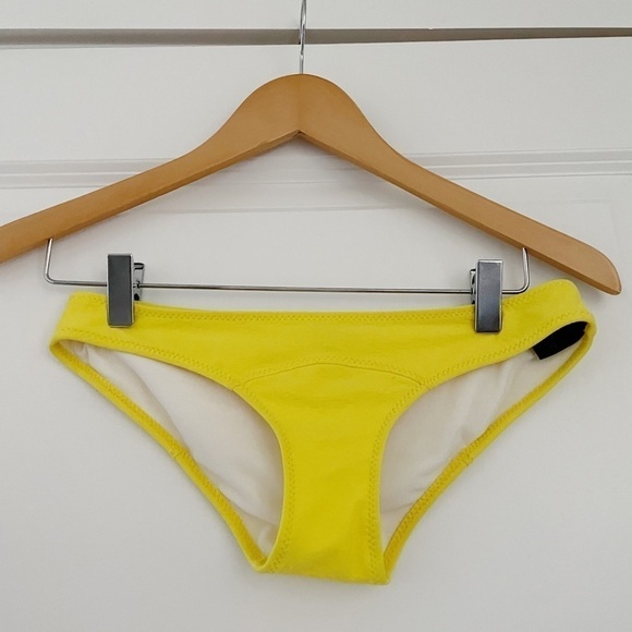 Lisa Marie Fernandez Imaan Ruffled Stretch Crepe Bikini Yellow - Picture 7 of 11
